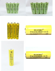 4-pcs1.2v AA(300/600/800mAh) / AAA 600mAh And Ni-Cd / Ni-MH Rechargeable Battery
