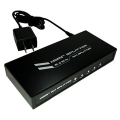 1×4 4-Port HDMI 2.0 Video Splitter Amplifier 4K UHD 4K@60Hz HDR 18Gbps HDCP 2.2