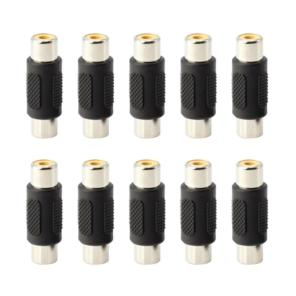 10 Pack AV RCA Audio Video Female to Female Jack Coupler Adapter Connector NEW