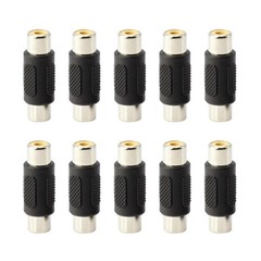 10 Pack AV RCA Audio Video Female to Female Jack Coupler Adapter Connector NEW