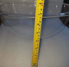 Acrylic Dome/Plastic Hemisphere – Clear – 13 Diameter, 3/4 Flange with Pre-Drill