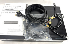 Toshiba DVR670KU DVD Recorder VCR Combo Dubbing Tested W/ Cables HDMI and Papers