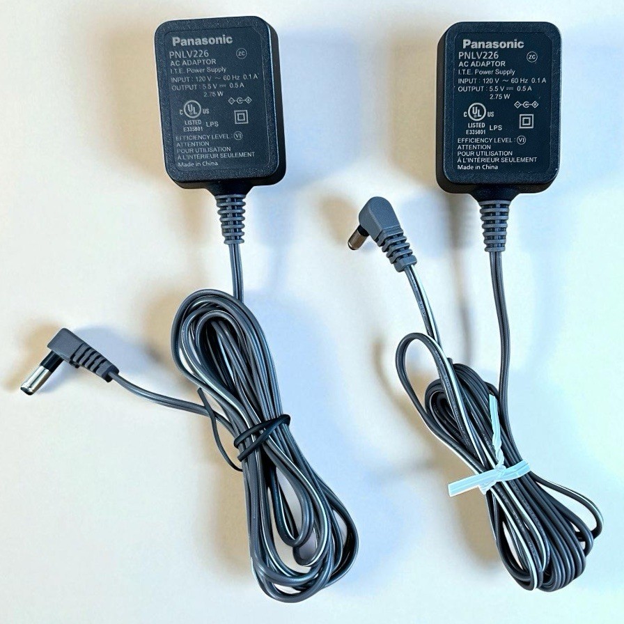 *Set of 2* Panasonic PNLV226 AC Power Supply Adapter 5.5V 500mA for KX-TG994SK