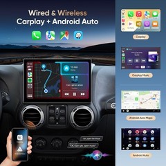 11.5″ Radio Stereo Carplay Android 13 For 2007-2016 Jeep Wrangler JK GPS 4+64GB