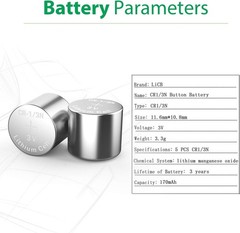 10 Pack 3V Lithium CR1/3N Batteries for Cameras and Electronic Devices
