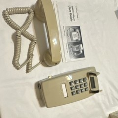 Premier 2554 Corded Wall Mount Telephone, Tone Dialing, HAC, Beige