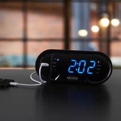 Bluetooth Digital AM/FM Dual Alarm Clock with USB Charging Port
