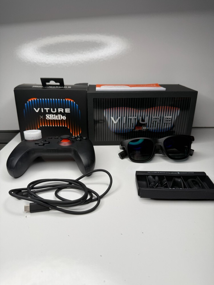 Viture Pro XR Glasses W/viture 8bitdo controller bundle (see description)