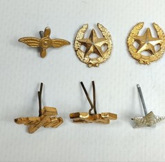 Vintage Lot 8 pcs Collectible Soviet Aluminum Small Badges-Emblems for Clothing