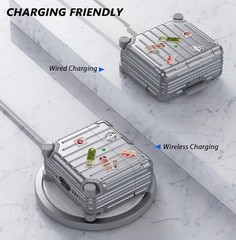Case For Apple Airpods 4 Cute Fashion 4 Silver Filoto