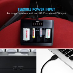 Tenergy NiMH AA and AAA Charger (USB Input)