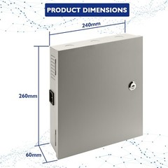 18 CH CCTV Power Supply Box DC 12V 10A fit CCTV DVR Security System and Cameras