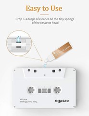 Easy-to-Use Cassette Head Cleaner with Cleaning Solution for Crystal Clear Sound