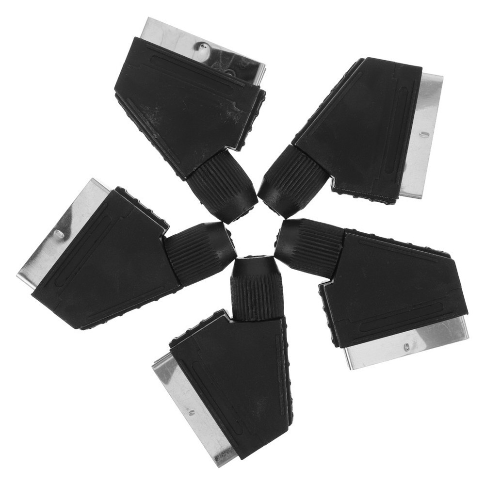 5 Pcs 21 Male Connector 21pin Universal Signal Plug SCART Audio Video