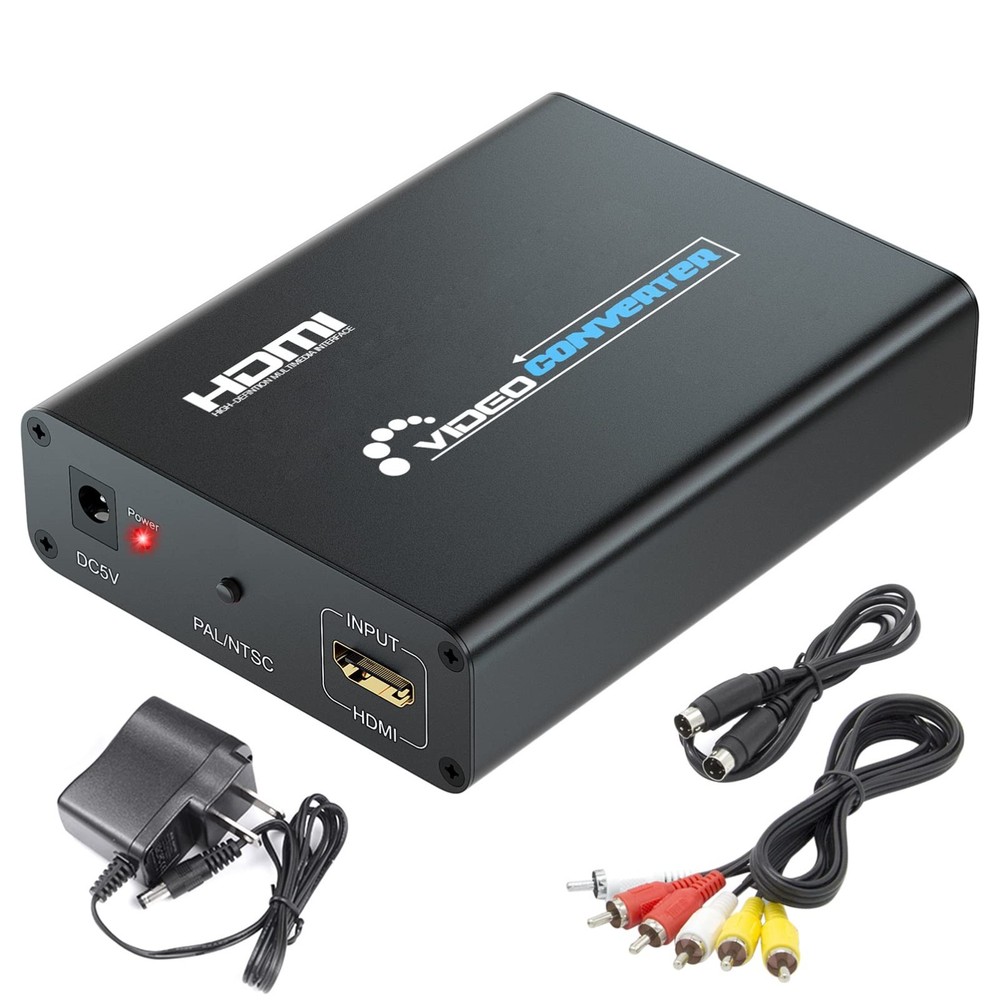 RCA AV to HDMI HD Converter Composite CVBS Audio Video Adapter Wii NES SNES