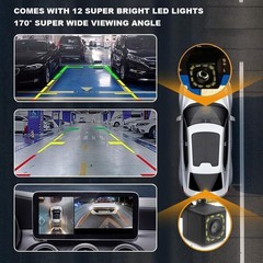 12 LED Ultra HD Backup Camera for Cars, Trucks, SUVs & RVs – Easy Installation