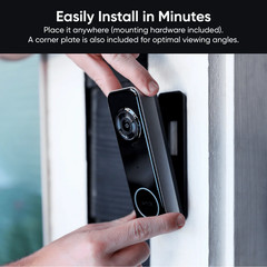(NEW) Wyze Battery Video Doorbell Color Night Vision Black