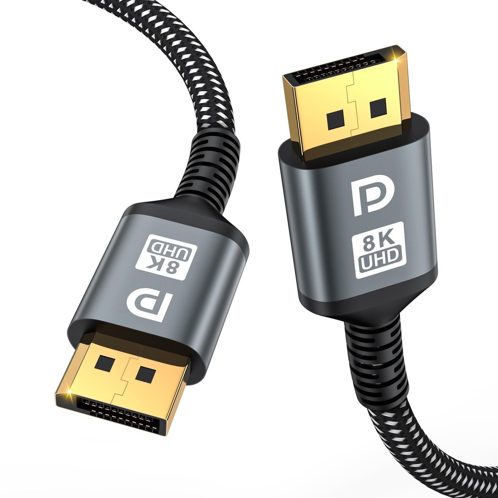 16K DisplayPort Cable 2.1, 3.3 FT DP Cable 2-Pack[16K60Hz, 8K120Hz, 4K240Hz, …