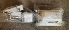DataComm Recessed Cable Mgmt Plates w/Straight-Blade & Duplex Receptacles