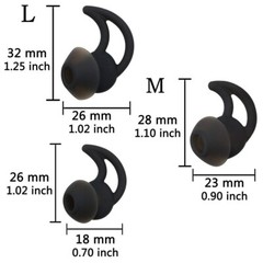 Bose Replacement Noise Isolation Silicone Earbuds/Earplug Tips Pairs Size SML