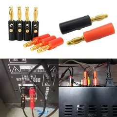 40PCS 4mm Gold Plated Banana Plugs Audio Jack Speaker Wire Cable Screw Connector