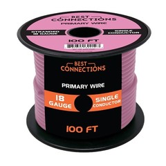 BEST CONNECTIONS Automotive Primary Wire – 100ft Various Color & Gauge Options