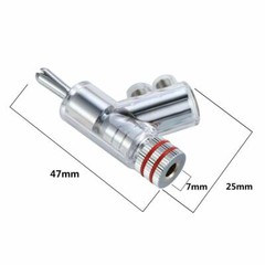 8pcs Rhodium Plated Locking Speaker Banana Plug Welding Free Audio Connector