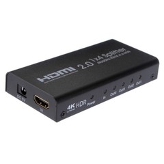 UHD 4K 60Hz HDMI 2.0 Repeater Amplifier Splitter Box Hub HDR 1080P 1×4 1In 4Out