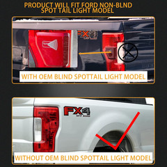 2017-2019 F-250 F-350 Super Duty Right Passenger Tail Light–Compatible Replaceme