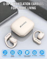 AI Translation Earbuds Real Time,6-In-1 Bluetooth 6.0 Language