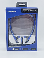 Polaroid Behind The Neck PHP800 Sport Headphones With Built-In Mic – Blue – New