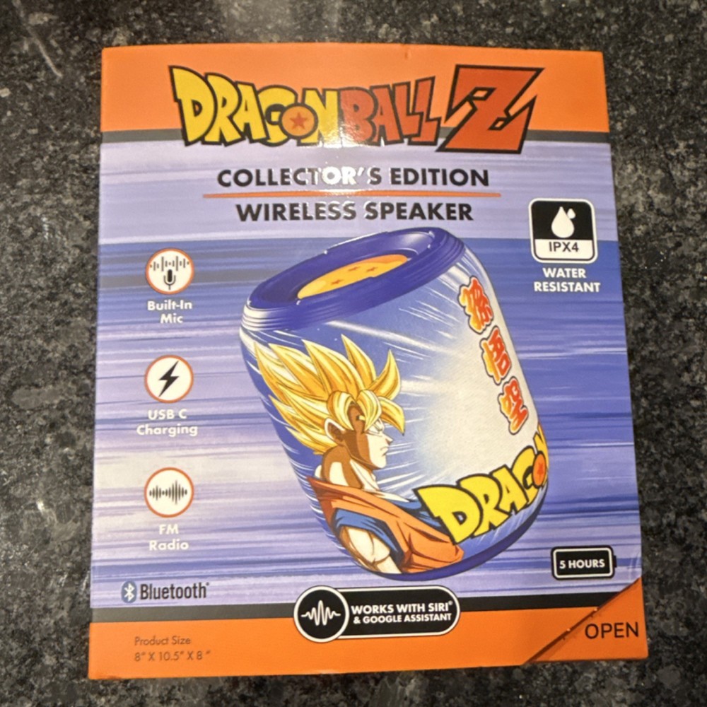 Dragon Ball Z Collectors Edition Wireless Speaker With Built In Mic, Bluetooth.