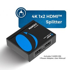 OREI UltraHD 4K @ 60 Hz HDMI Splitter 1 in 2 Out HDMI 2.0, HDCP 2.2(UHDS-102)