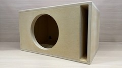 Single 1×12″ Spl Edition Vented Subwoofer Box Ported MDF 3/4 Double Baffle