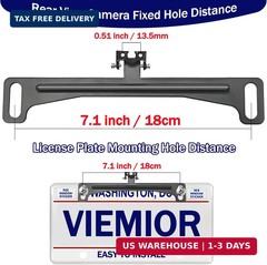 Universal Car Rear View Camera License Plate Bracket, Premium Backup Camera Lice