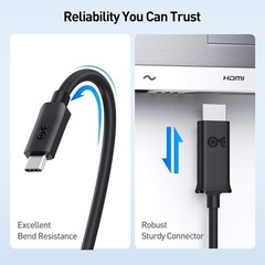 Cable Matters Unidirectional USB C to HDMI Cable – 10ft 4K@60Hz / 2K@144Hz