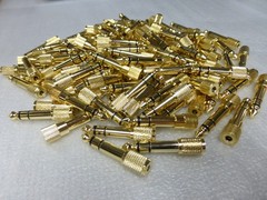 Lot of 120 – Stereo Audio Headphone Adapter 3.5mm 1/8 Female to 6.35mm 1/4 Male