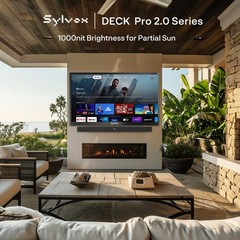 Sylvox 65in Google Outdoor TV 1000 nits Dolby Atmo IP55 Waterproof Voice Control