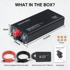 2000W 4000W Pure Sine Wave Inverter 12V DC to 120V AC Converter Power Inverter