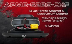 Audiopipe APMB-628G-CHF 6.5″ 150W RMS Compression Horn Midrange Speakers