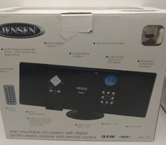 Jensen JEN-JMC-180C Wall Mountable Vertical Loading CD Player w/ Stereo Speaker