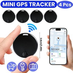 For IOS Android 4Pcs Bluetooth GPS Smart Tag Air Key Pet Finder Tracker Locator