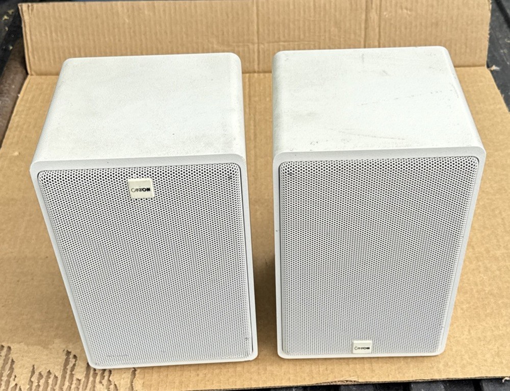 Pair Of Canton Plus D Speakers.Tested.Awesome Sound White Made in Germany