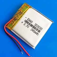 3 pcs 3.7v 240mAh Li Po Rechargeable Battery 303030 for MP3 Headphone Bluetooth