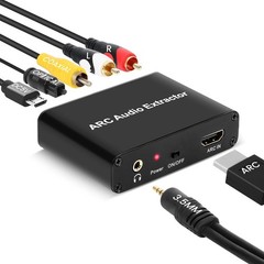 HDMI ARC Audio Extractor 192KHz DAC Converter SPDIF Optical Coaxial RCA 3.5mm