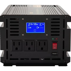 VEVOR Modified Sine Wave Converter 2500W 5000WDC 12V To AC 120V w/LCD