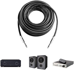 2Pcs 6 Feet Professional Speaker Cables, Pair 6 Ft 12 Gauge 1/4 Inch Male Audio