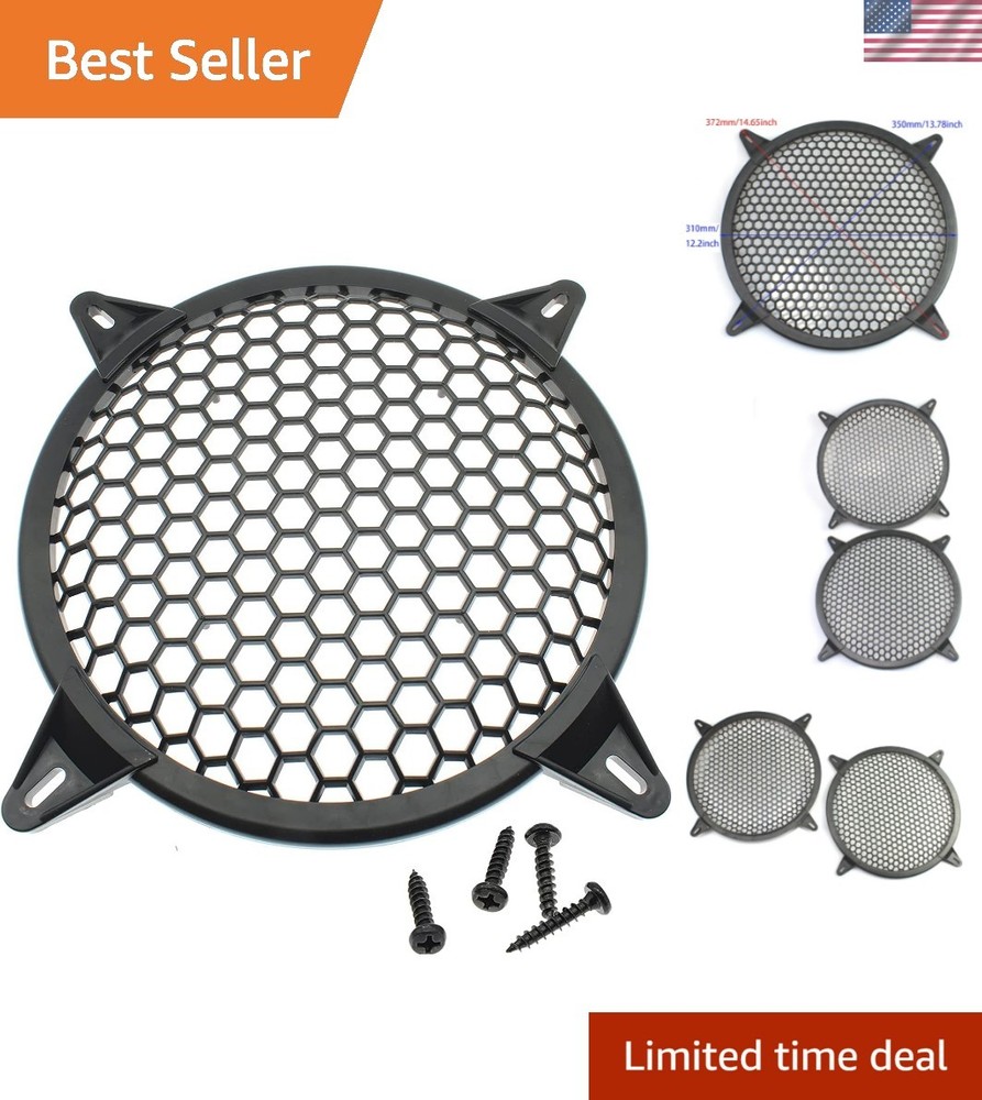2 Pack 12-Inch Subwoofer Grill Covers – Durable ABS Protection for Audio Systems