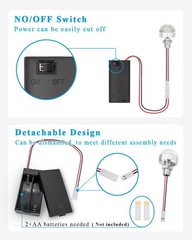 “AA Battery Box with LED Lamp & Switch, Mini 3V Light Wiring Kit, 1 Pack”