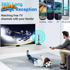 2026 Digital TV Antenna for Smart TV Indoor 360° Long Range Reception for Local